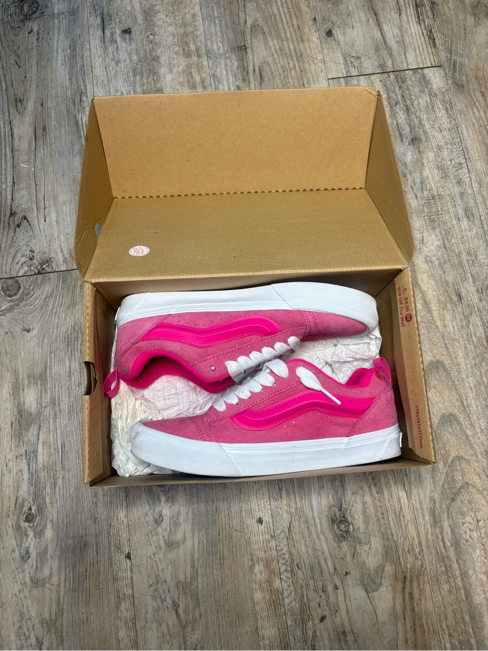 Vans Hot Pink Old Skool Sneakers with White Stripe